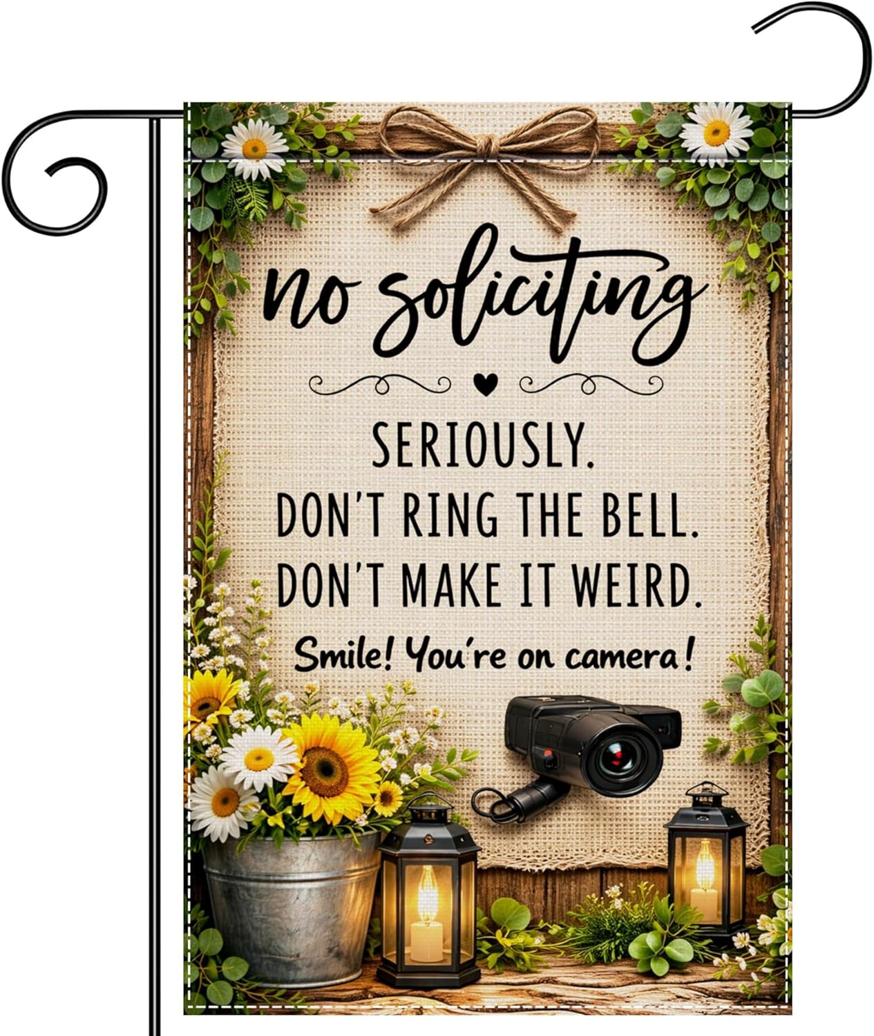 Garden Camera - No Soliciting Dont Ring The Bell
